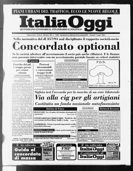 Italia oggi : quotidiano di economia finanza e politica